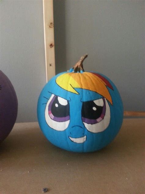 Rainbow Dash Pumpkin Halloween Pumpkin Painting