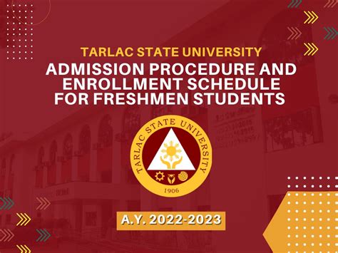 Freshmen Guide Admission And Enrollment Procedure Tarlac State