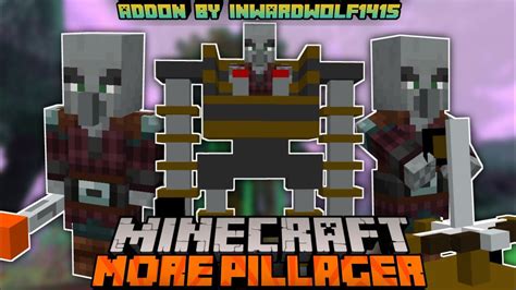 Minecraft Pillager Addon More Types Of Pillagers Add On Mod Mcpe