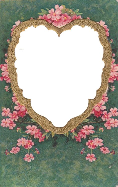 French Cherubs In Gilded Hearts Printable Frames Heart Frame Frame