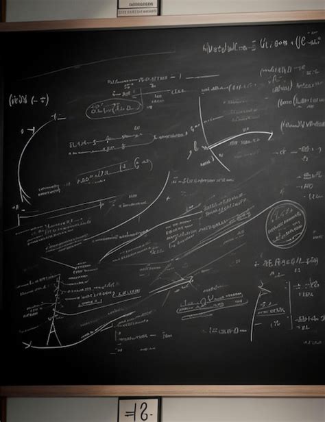 Premium Ai Image A Chalkboard Filled With A Complex Web Of Equations And Formulas