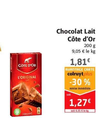 Promo Chocolat Lait C Te D Or Chez Colruyt Icatalogue Fr