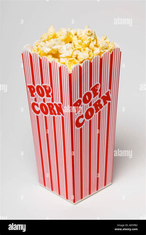 Box Of Popcorn Stock Photo Alamy