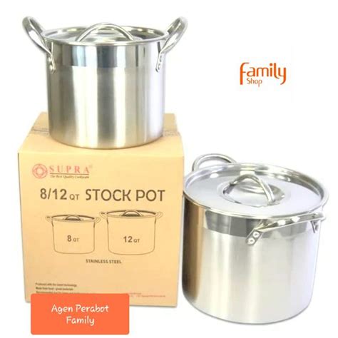 Jual SUPRA PANCI TINGGI STOCK POT SUPRA 8 12 QT STAINLESS STEEL