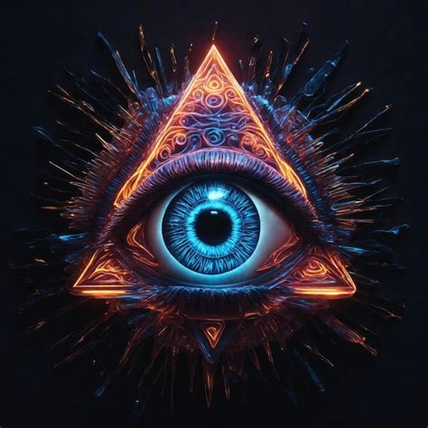 Premium AI Image | Illuminati Logo Illumination