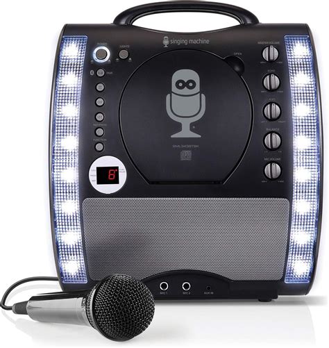 Amazon The Singing Machine Portable Cdg Bluetooth Karaoke System