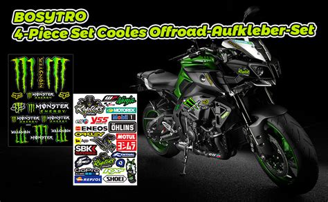 BOSYTRO 4 Teilig Monster Scratch Auto Aufkleber Monster Energy