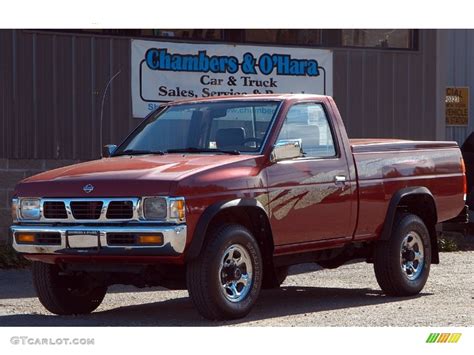 1995 Cherry Red Pearl Metallic Nissan Hardbody Truck Xe Regular Cab 4x4