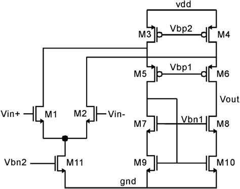 Schematic Of The Folded Cascode Ota Download Scientific Diagram