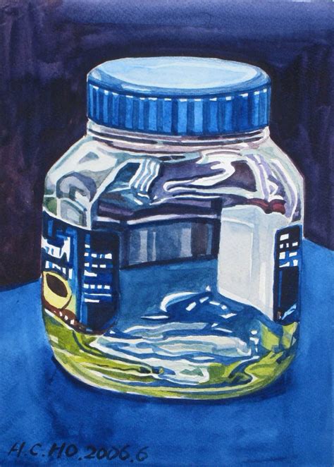 Glass Storage Jar Painting By Huey Chih Ho Saatchi Art