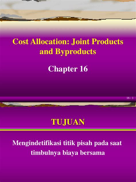 joint cost   cost  goods sold revenue