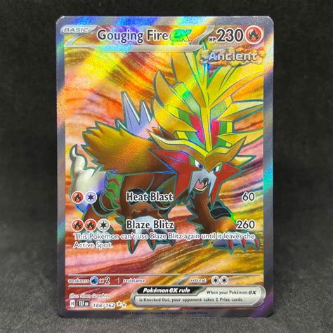 Pokemon TCG Gouging Fire Ex Full Art Secret Rare 188 162 2024 Scarlet