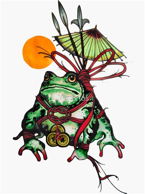 Frog With Umbrella Under Sun Sticker For Sale By Victorios Redbubble