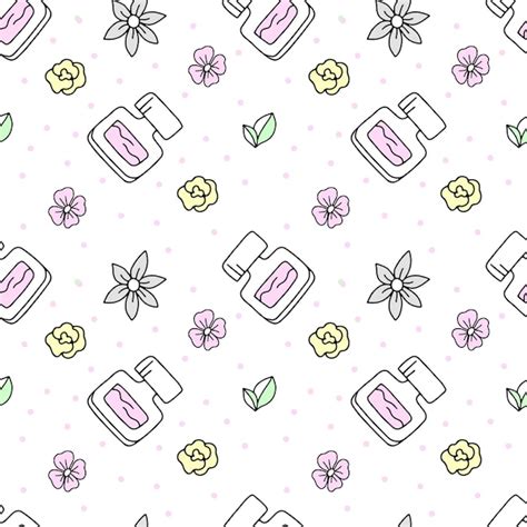 Premium Vector Seamless Vector Pattern Perfume In Doodle Style