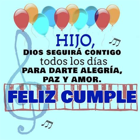 Frases De Cumpleanos Para Un Hijo Paz Y Amor Happy Birthday Christian