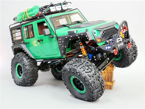 Custom Built 110 Rc Jeep Wrangler Rubicon 2 Speed Rock Crawler 84v Rtr Green