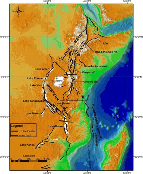 Great Rift Valley On Africa Map