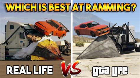 GTA 5 PHANTOM WEDGE VS WEDGE TRUCK IN REAL LIFE RAMMING WHICH IS BEST