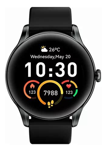 Smartwatch QCY GTR S4 1 28 Caja Gris Oscuro Malla Negra Y Bisel Negro