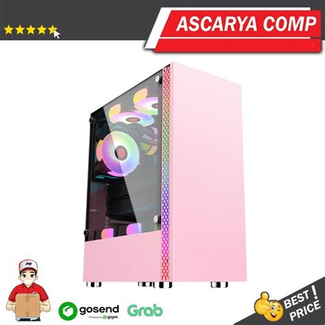 Jual Casing Simbadda Battleground Pink Atx Matx Tempered Glass