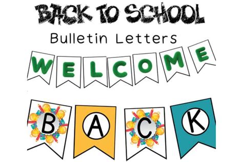 Back To School Bulletin Board Letters Graphic By Vin Arts Creative