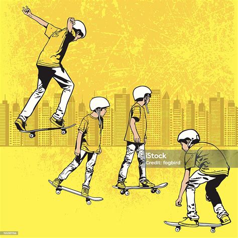 Imagens De Skate Desenho - Vetores de Desenhos De Skate e mais imagens de Adolescente ...