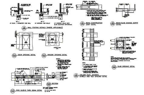 Different Structural Member Details In Autocad 2d Drawing Dwg File