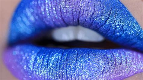 Blue And Purple Shimmer Sparkle Lips Sparkle Lips Love Lips Lipstick