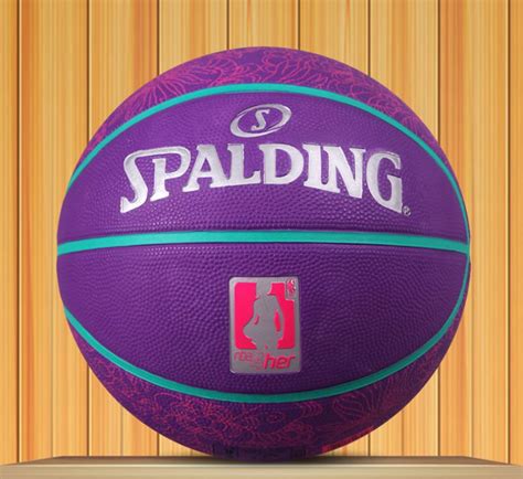 2021 Authentic Spalding 4her Purple Basketball 83 051Y Size 6 Indoor Outdoor Rubber Wear ...