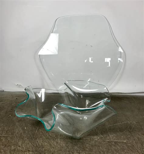 Monumental Laurel Fyfe Sculptural Blue Glass Handkerchief Coffee Table Signed At 1stdibs