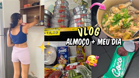 VLOG DO MEU DIA Mercado comprei uma forma de bolo nova fiz Almoço