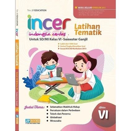 Jual JP Books Buku Siswa Sekolah Modul Latihan Tematik INCER SD Kelas