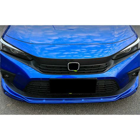 For Honda Civic 2022 2023 Carbon Fiber ABS Front Grille Lip Cover