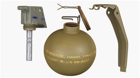 Fragmentation Infantry Hand Grenade 3d Model Turbosquid 1443778