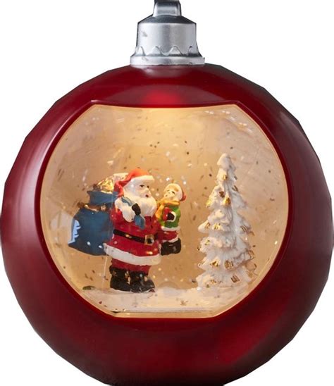 Luca Lighting Sneeuwbol Kerstman Led X Cm Acryl Rood Bol