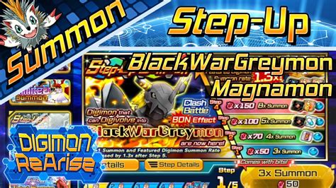 Digimon Rearise Summon Step Up Summon Blackwargreymon Magnamon