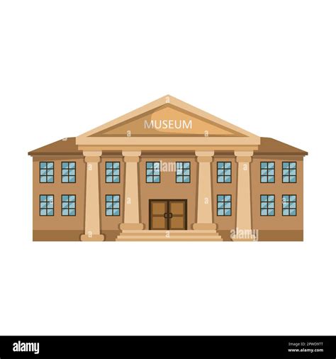 building of historical museum. City, town hall cartoon vector ...