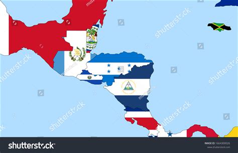 Center Map Honduras Vector Maps Showing เวกเตอร์สต็อก ปลอดค่าลิขสิทธิ์ 1664300026 Shutterstock