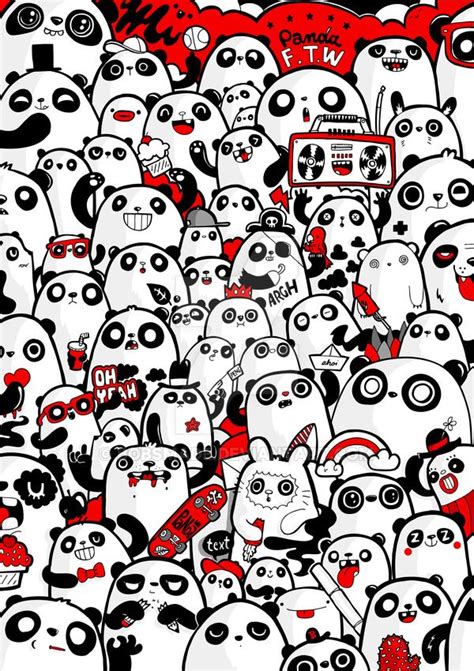 Panda Poster By Bobsmade On DeviantArt Panda Art Doodle Art Drawing