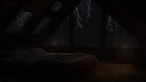 Cosy Cabin With Rain Sounds For Sleeping Rain On Window With Thunder