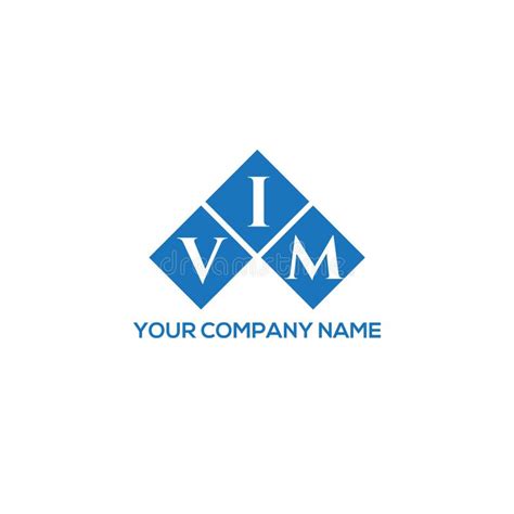 Vim Letter Logo Design On White Background Vim Creative Initials