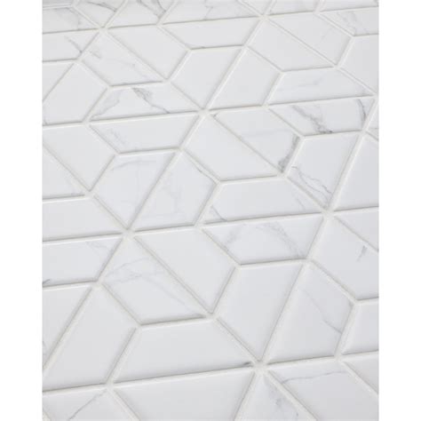 Tory Snow White Porcelain Mosaic Wall And Floor Tile The Tile Shop