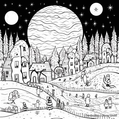 Winter Solstice Coloring Pages Free And Printable