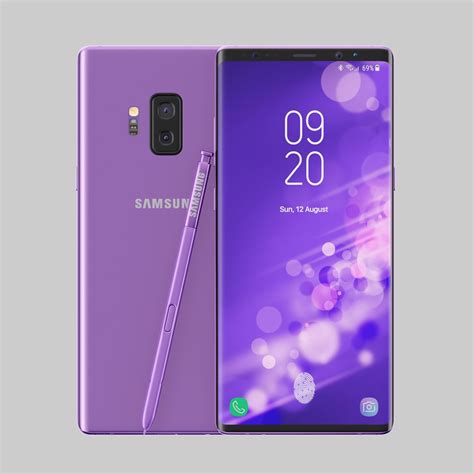 Samsung Galaxy Note 9 Purple Concept 3d Model 10 Obj Unknown 3ds