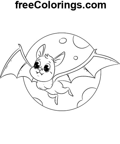 Cartoon Vampire Bat Easy Drawing – Free Printable Coloring Pages