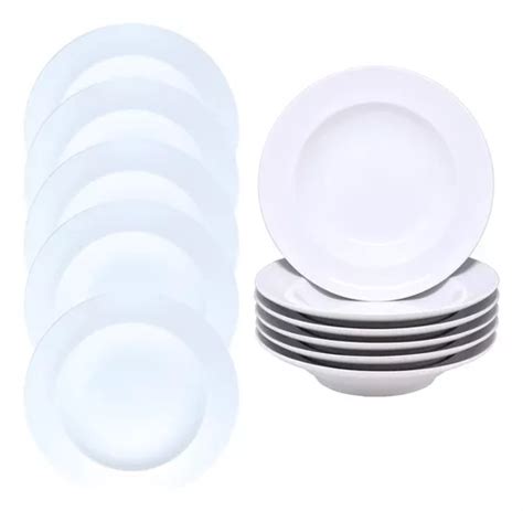 20 Pratos Fundos Cantina Versa Porcelana Germer 2a Linha Frete grátis