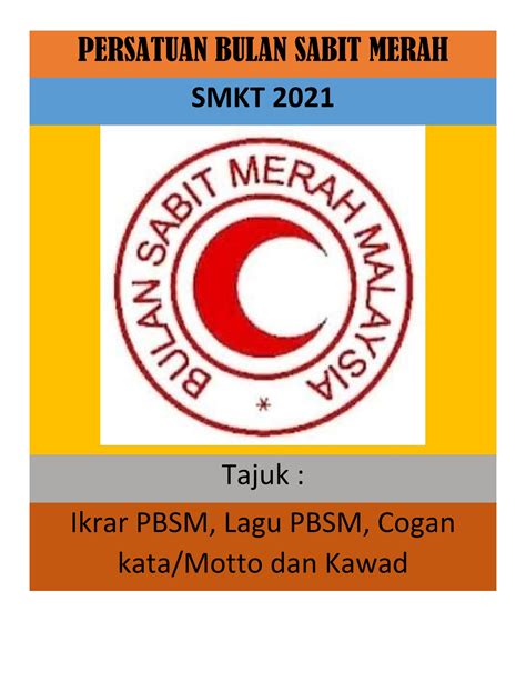 Cogan Kata Pbsm Istiadat Dalam Persatuan Bulan Sabit Merah Pdf Lo