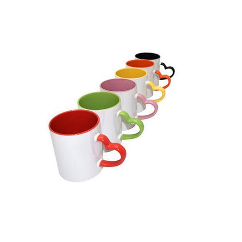 Ceramic Sublimation 3 Ton Heart Handle Mug Capacity 350 Ml At Rs 60