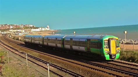 Southern Railway Class 377s And 171s Passing Bulverhythe Beach St Leonards Youtube