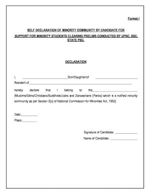 Self Declaration Form Fill Online Printable Fillable Blank Pdffiller